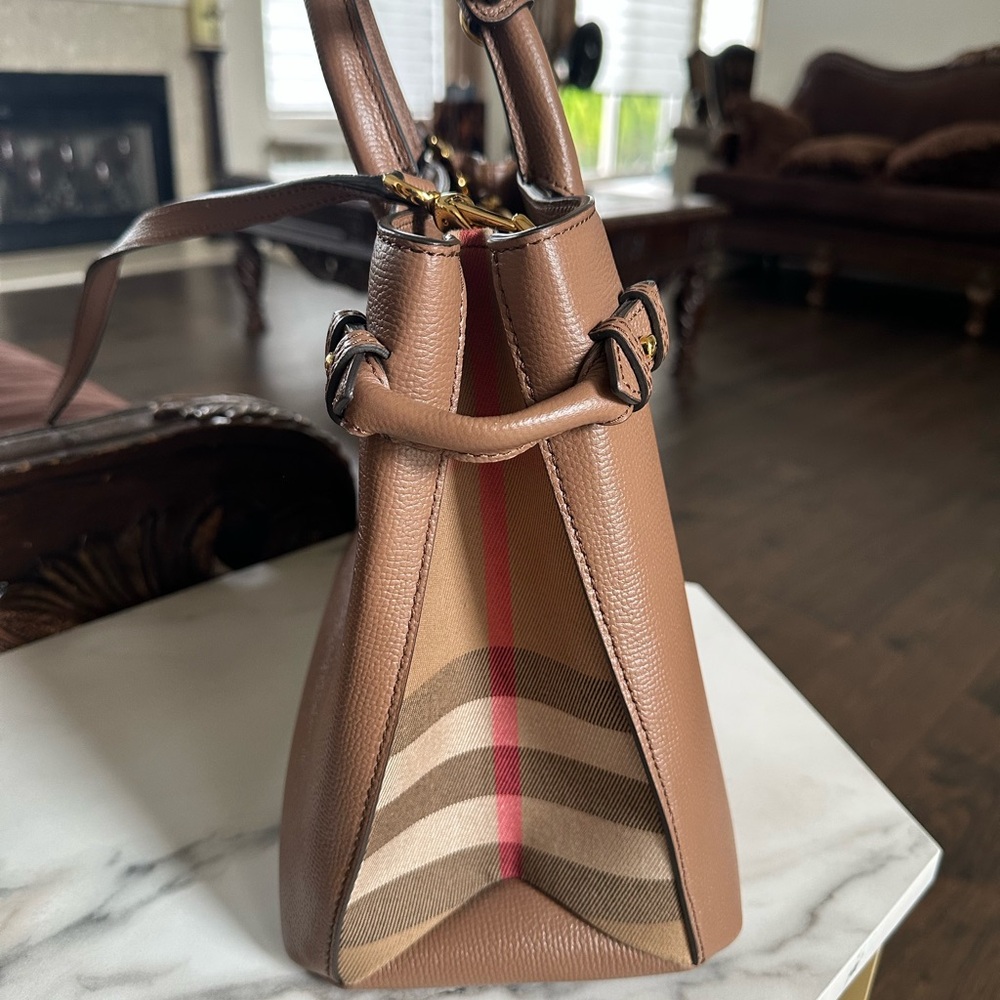 Burberry Dark Sand Banner Bag - Picture 2 of 13